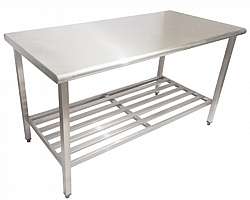 Mesa de aço inox para cozinha industrial Mesa de aço inox para cozinha industrial